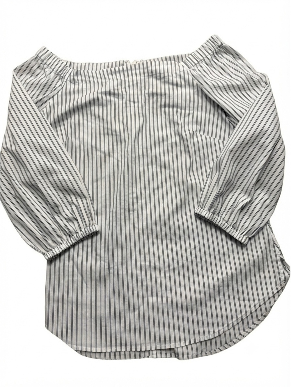 White House Black Market Striped Off-The-Shoulder Top Blouse Size M